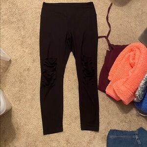 Amazon Black Ripped Leggings